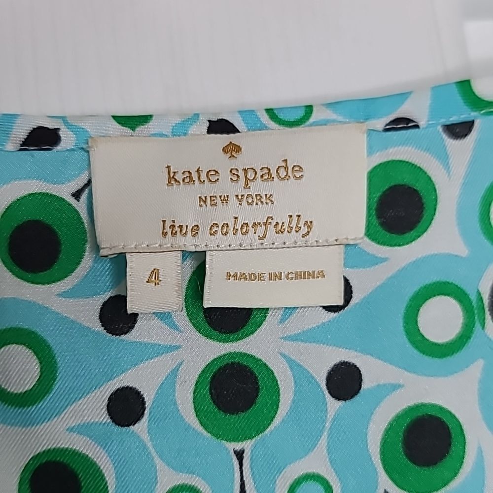 KATE SPADE MARIAM SOLAR PRINTED RUFFLE TANK - Picture 2 of 4